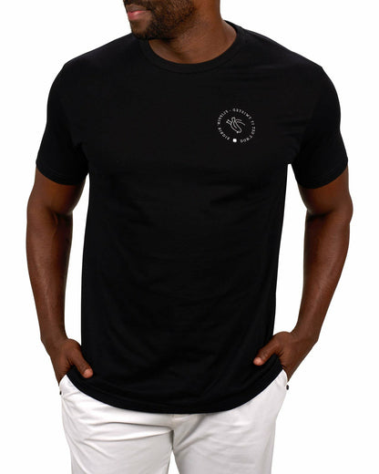 Men's Black and White Graphic Tee for Golf & Lifestyle