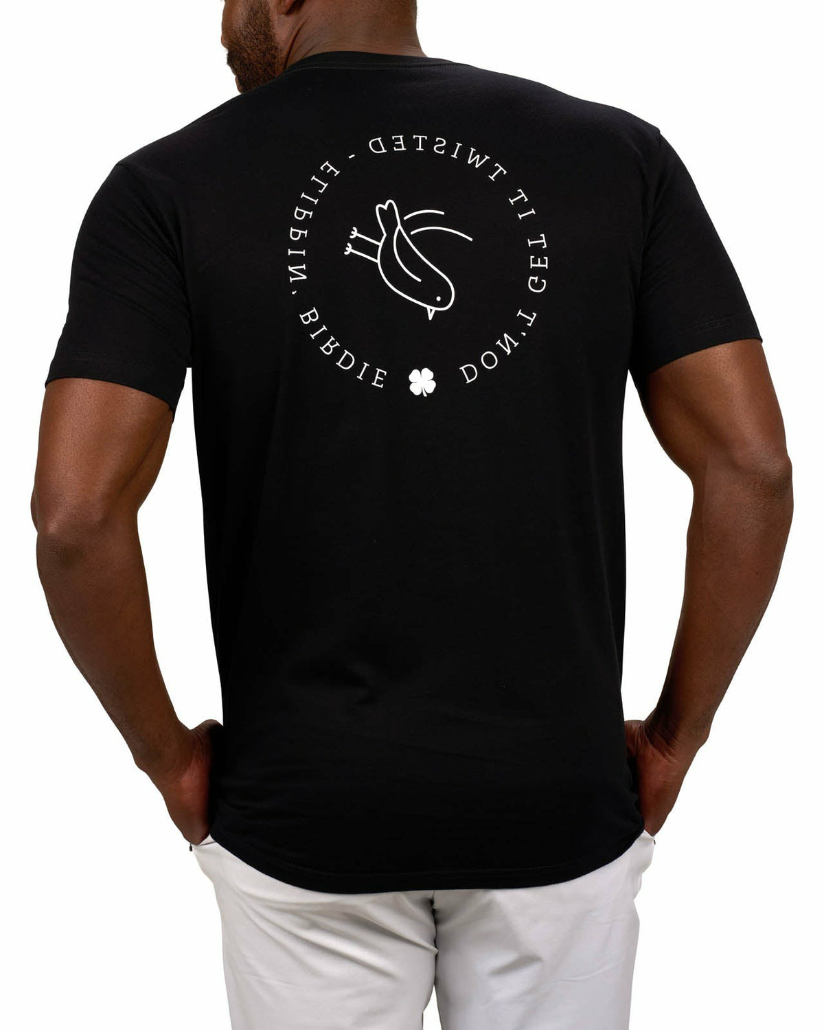 Men's Black and White Graphic Tee for Golf & Lifestyle