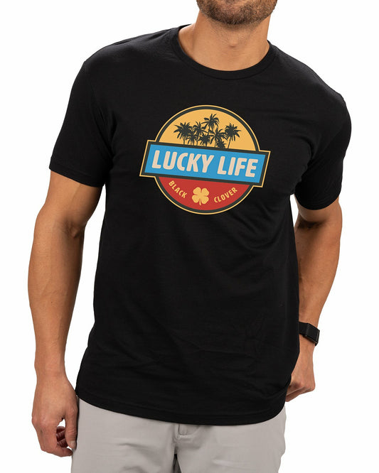 Men's Versatile Black Graphic Tee for Golf & Lifestyle