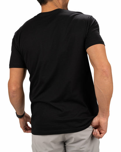 Men's Versatile Black Graphic Tee for Golf & Lifestyle