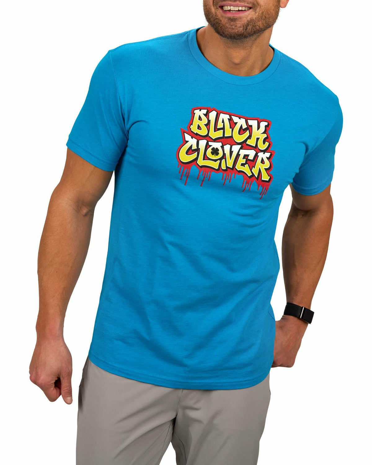 Men's Turquoise Graffiti Graphic Tee for Golf & Lifestyle