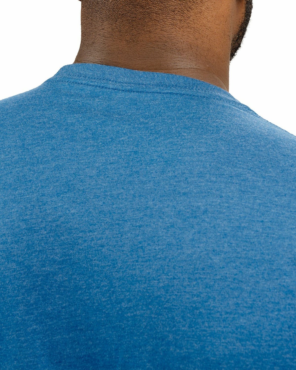 Men's Heather Blue and White Graphic Tee