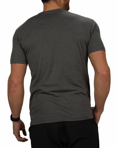 Men's Heather Gray and Yellow Graphic Tee