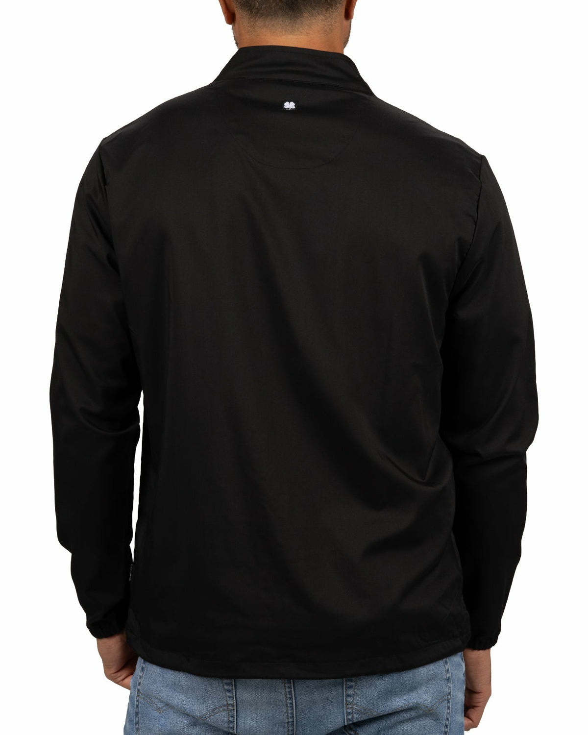 Men's Black Twill Stretch Casual Jacket