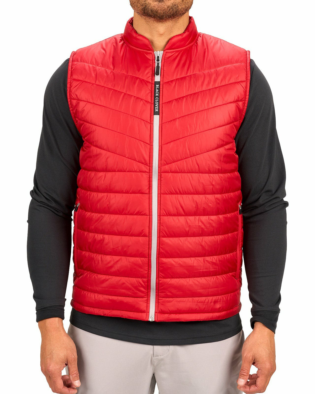 Men's Red Quilted Vest