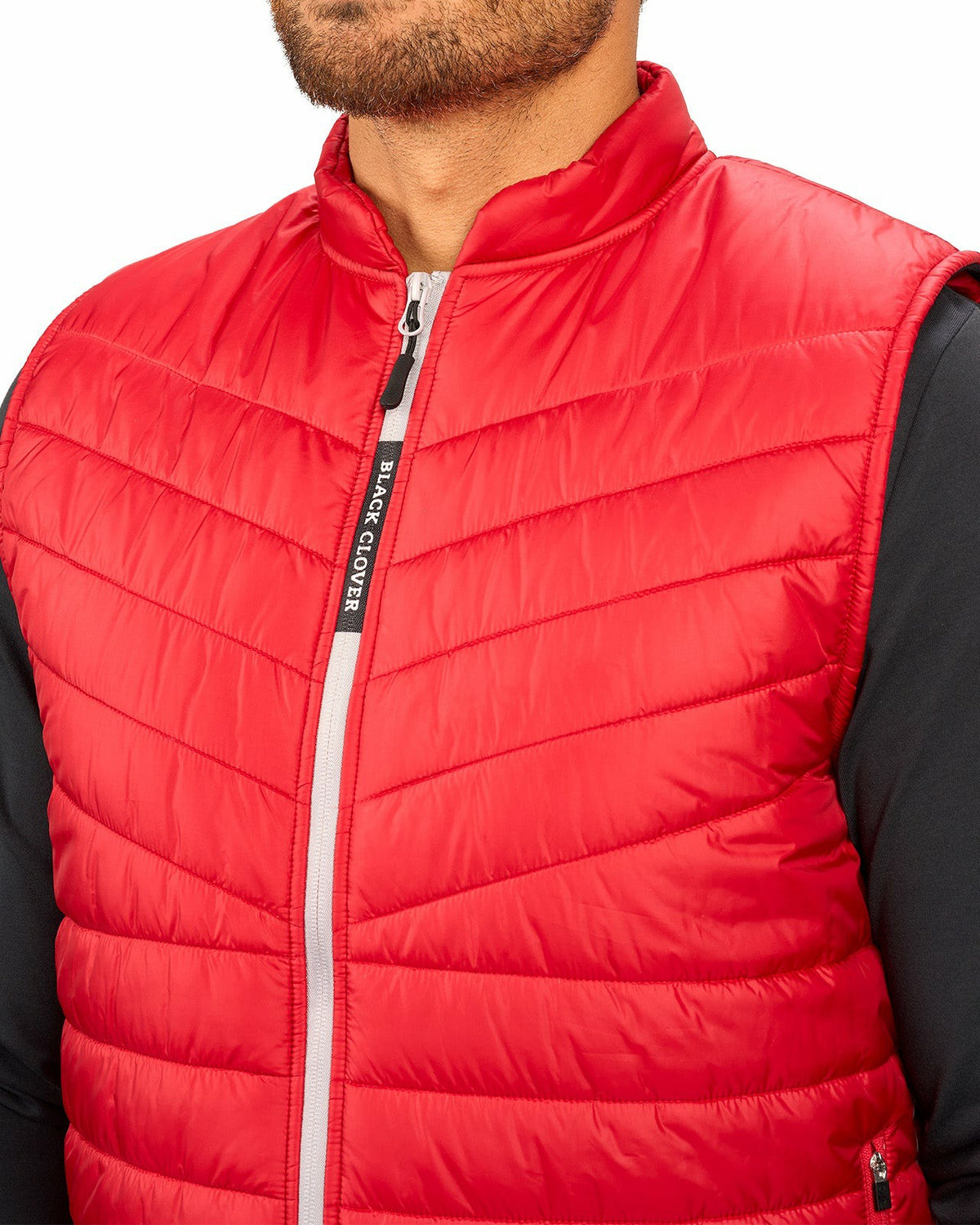 Men's Red Quilted Vest