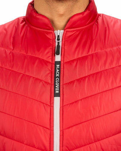 Men's Red Quilted Vest