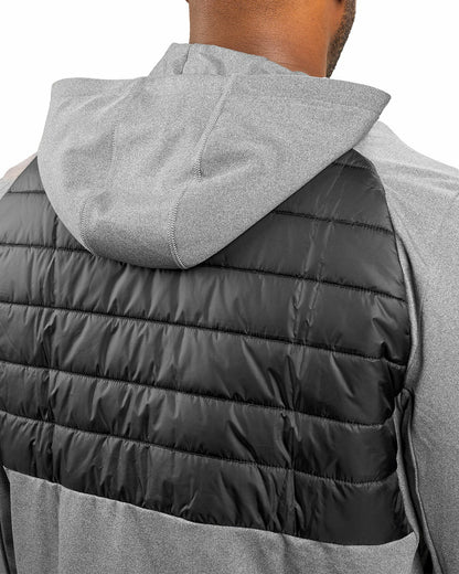 Men's Black Quilted Jacket Hoodie