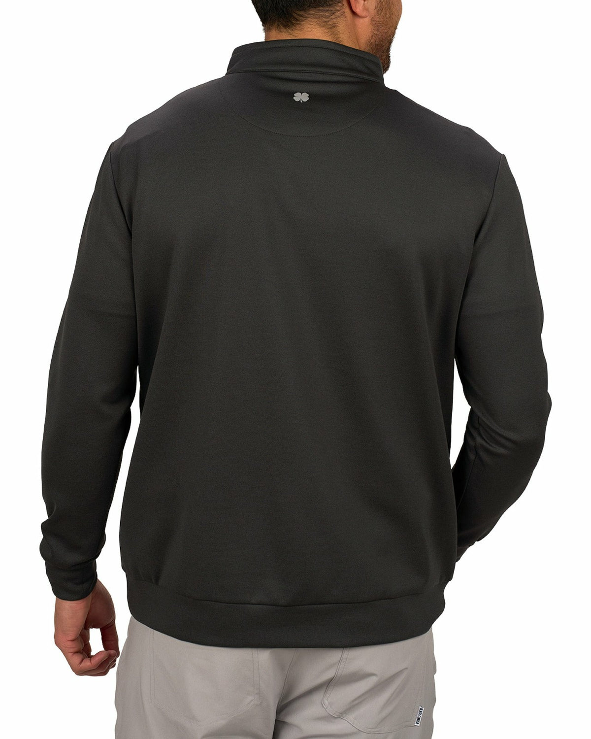 Men's Athletic Black Quarter-Zip Hoodie