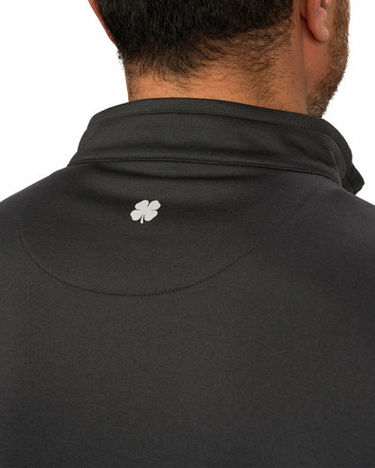 Men's Athletic Black Quarter-Zip Hoodie