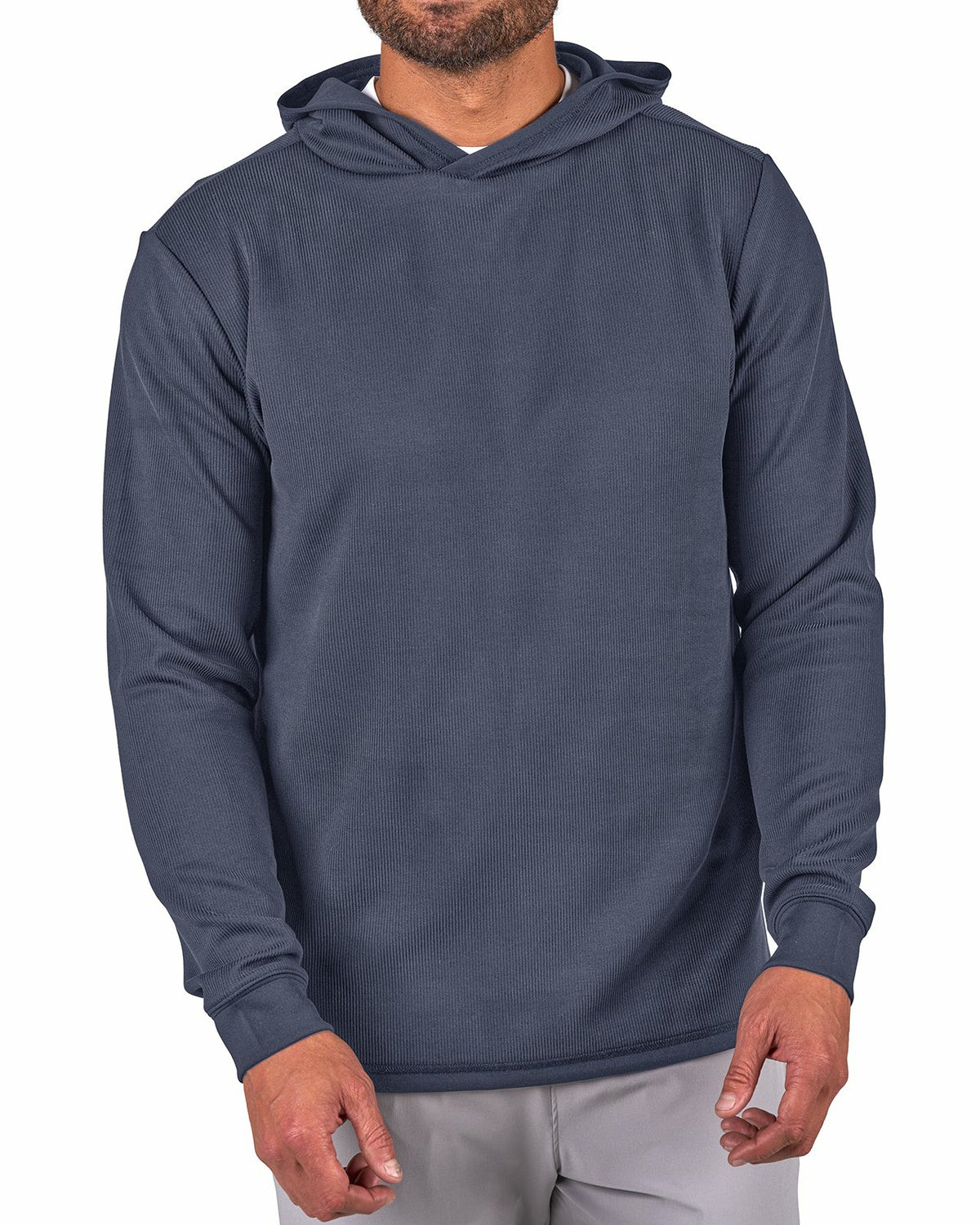 Men's Versatile Blue Hoodie for Style and Comfort