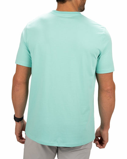 Lightweight Luxury Short-Sleeved Green Men's Pocket Tee