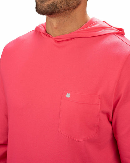 Lightweight Long-Sleeved Bright Pink Super Soft Men's Hoodie