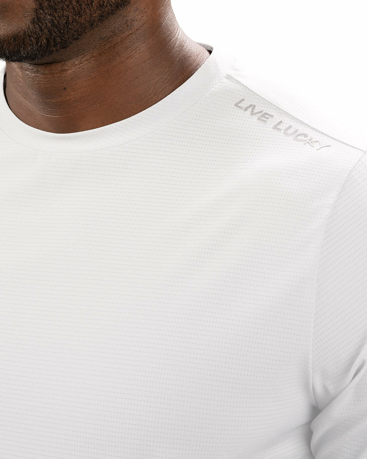 White Short-Sleeved Athletic Performance Tee