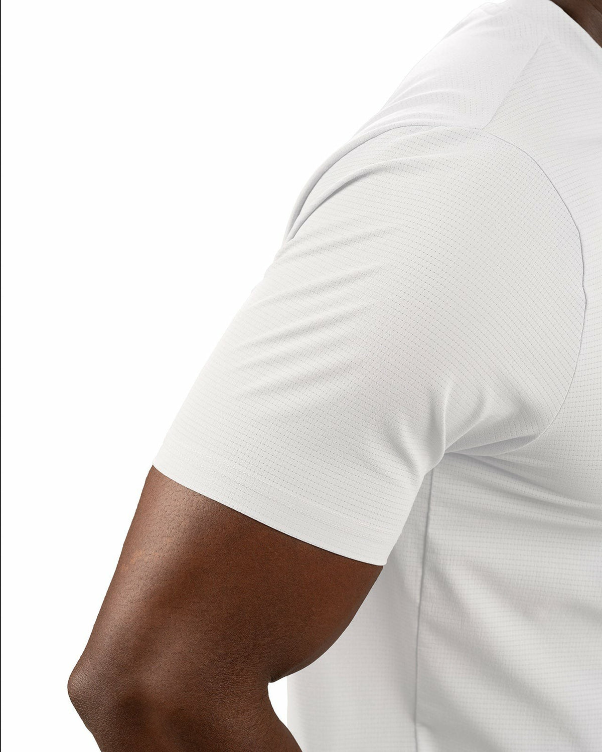 White Short-Sleeved Athletic Performance Tee