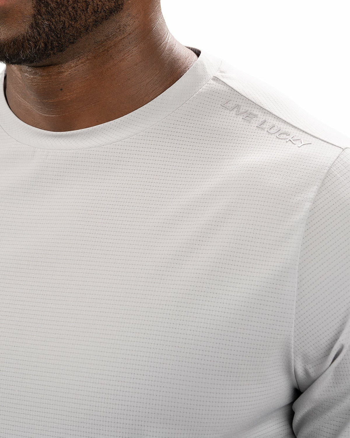 Light Grey Short-Sleeved Athletic Performance Tee