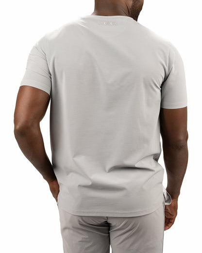 Light Grey Short-Sleeved Athletic Performance Tee