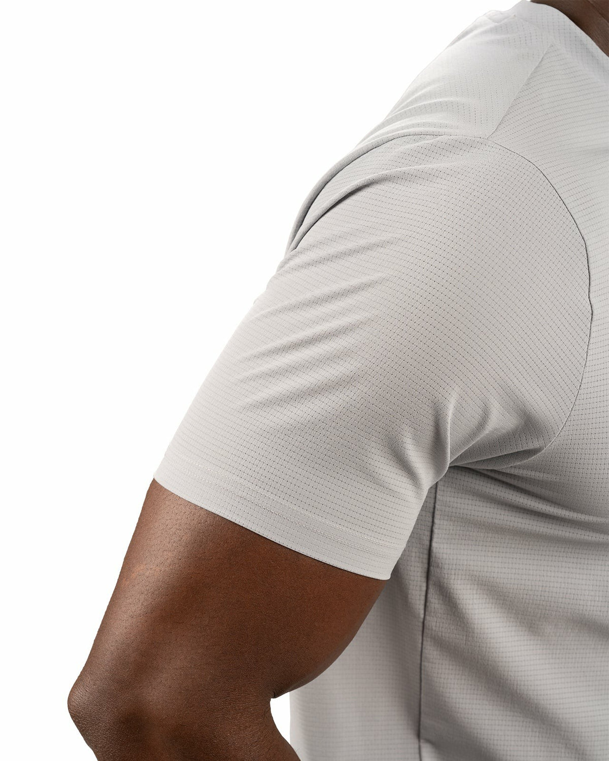 Light Grey Short-Sleeved Athletic Performance Tee