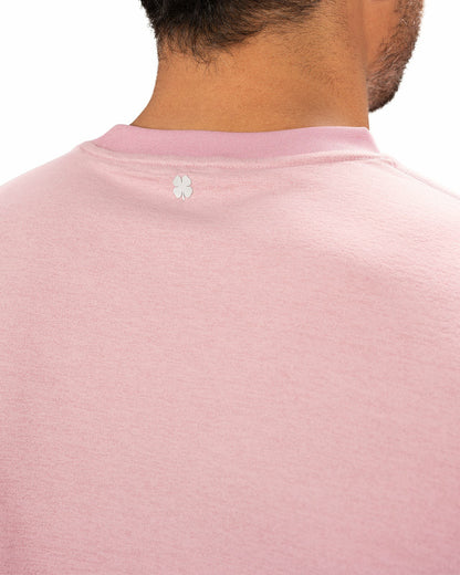 Poly Slub Stretch Short Sleeve Pastel Pink T-Shirt