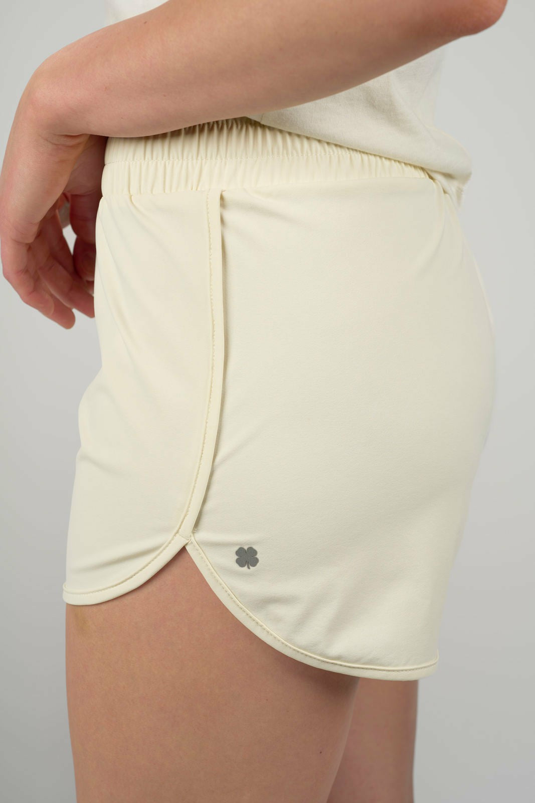 Women's Stretchy Athletic Ivory Shorts