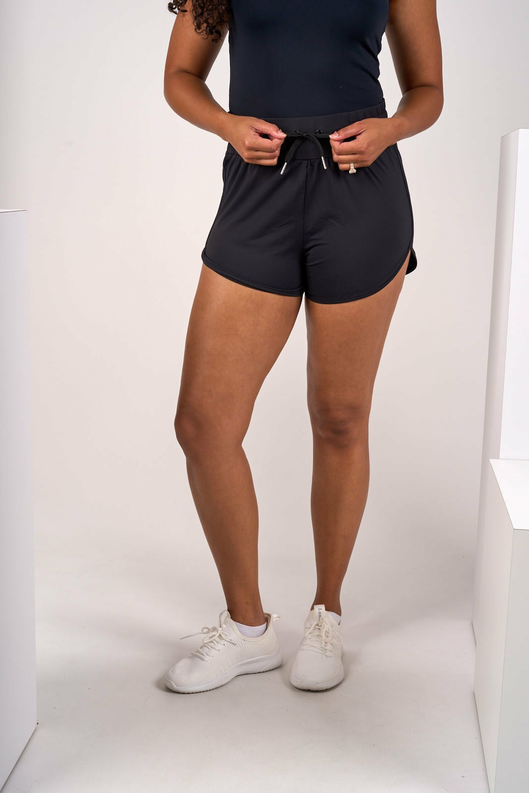 Women's Stretchy Athletic Black Shorts