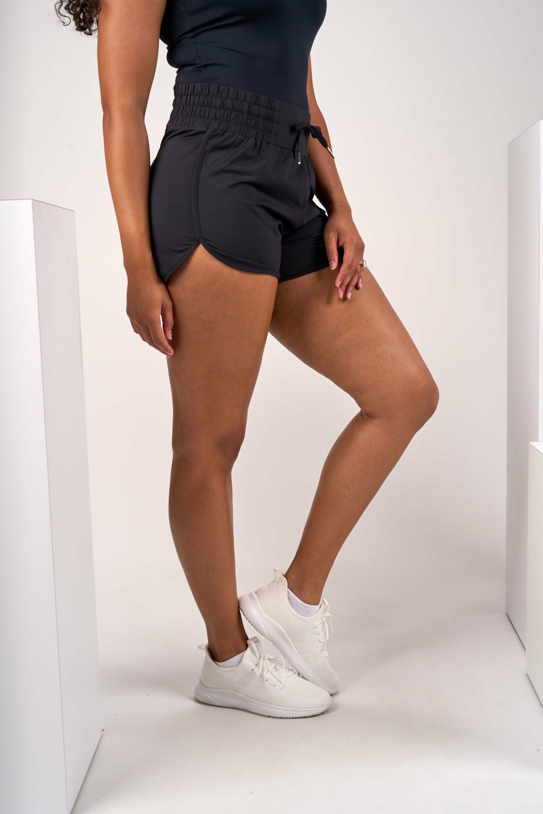 Women's Stretchy Athletic Black Shorts