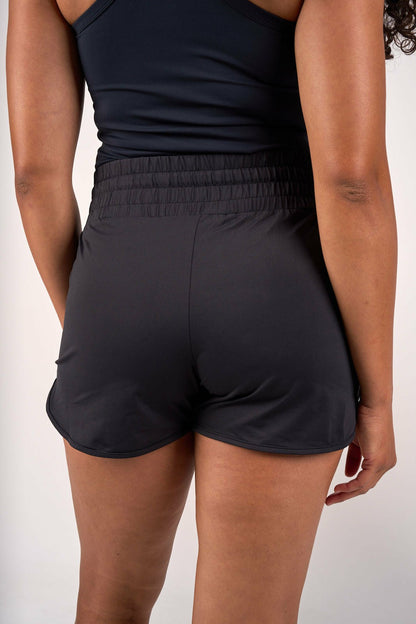 Women's Stretchy Athletic Black Shorts