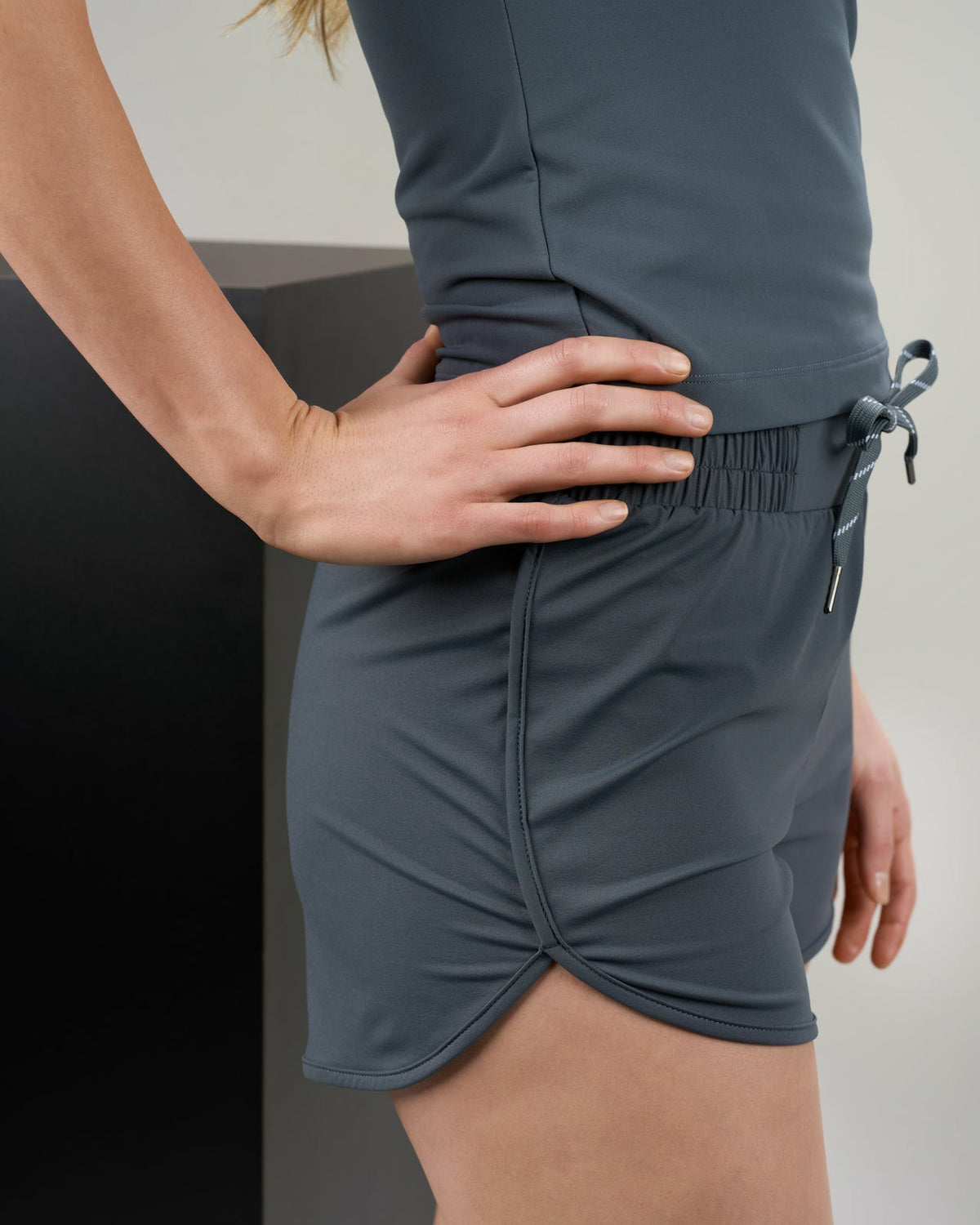 Women's Stretchy Athletic Grey Shorts