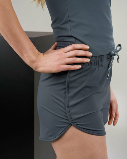 Women's Stretchy Athletic Grey Shorts