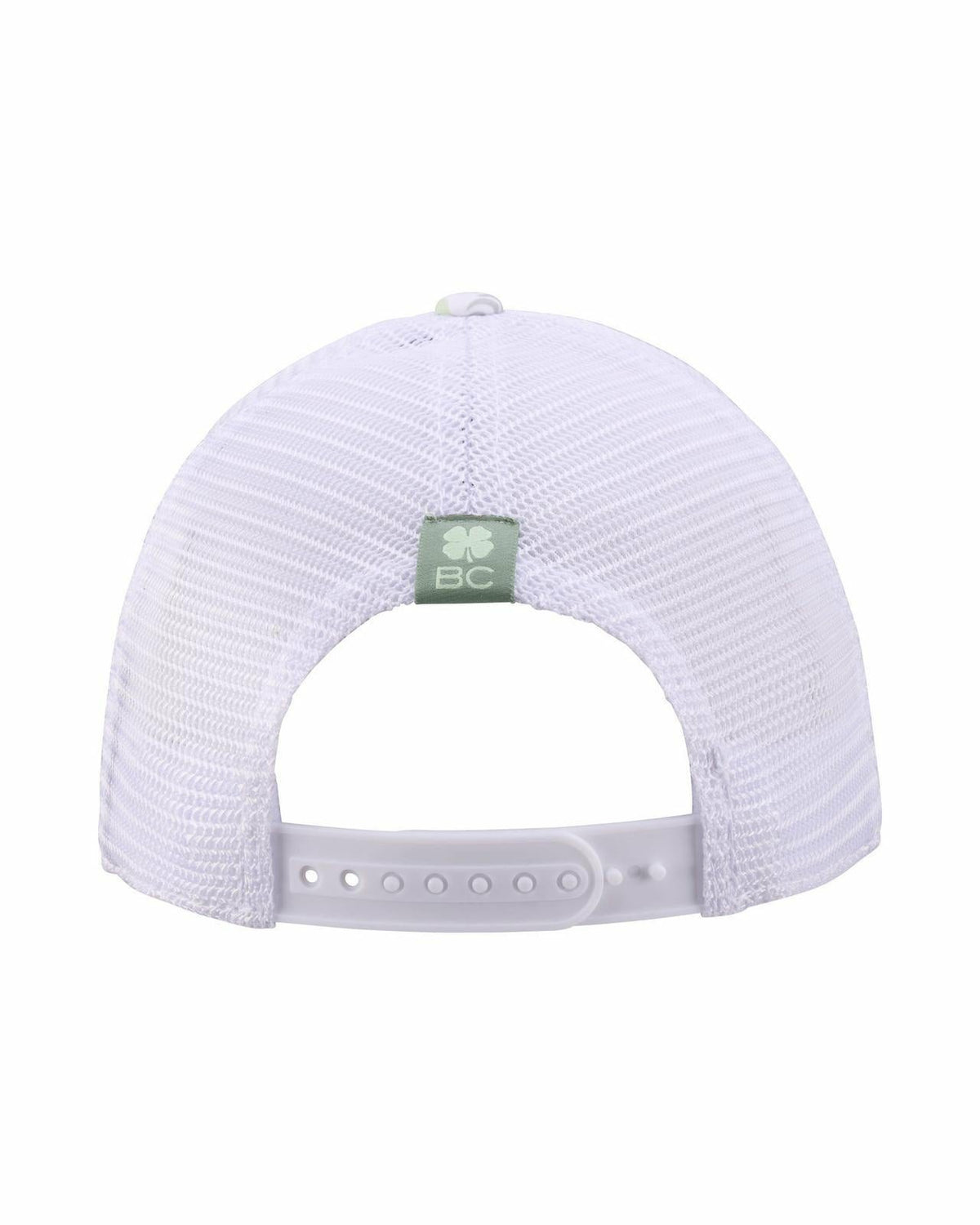 Unisex White and Green Floral Print Tropical Trucker Hat