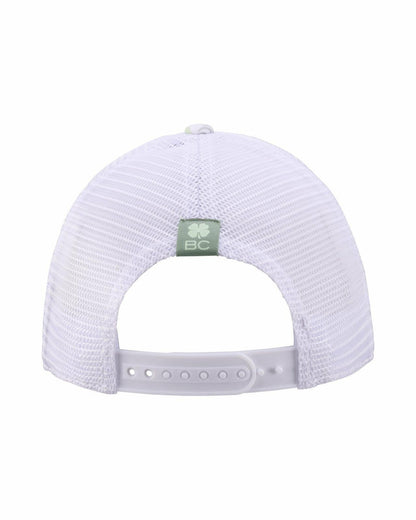 Unisex White and Green Floral Print Tropical Trucker Hat