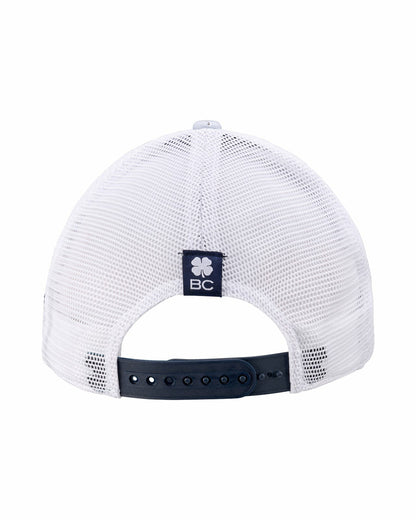 Unisex Blue and Navy Floral Print Tropical Trucker Hat