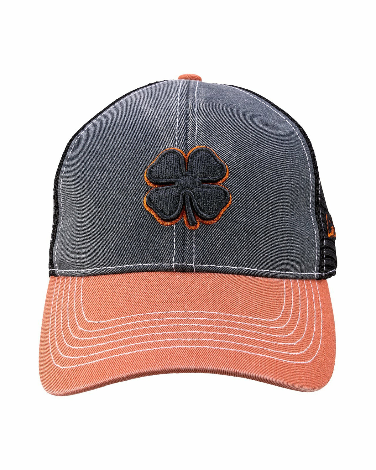 Vintage Two-Tone Black Golf Hat with Black Mesh