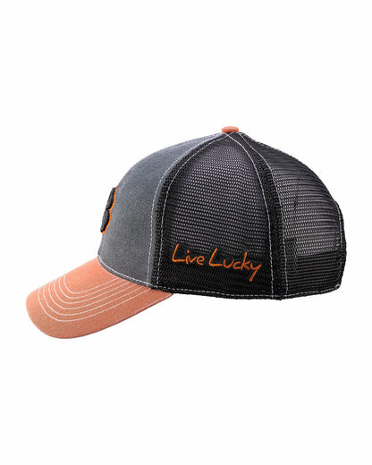 Vintage Two-Tone Black Golf Hat with Black Mesh