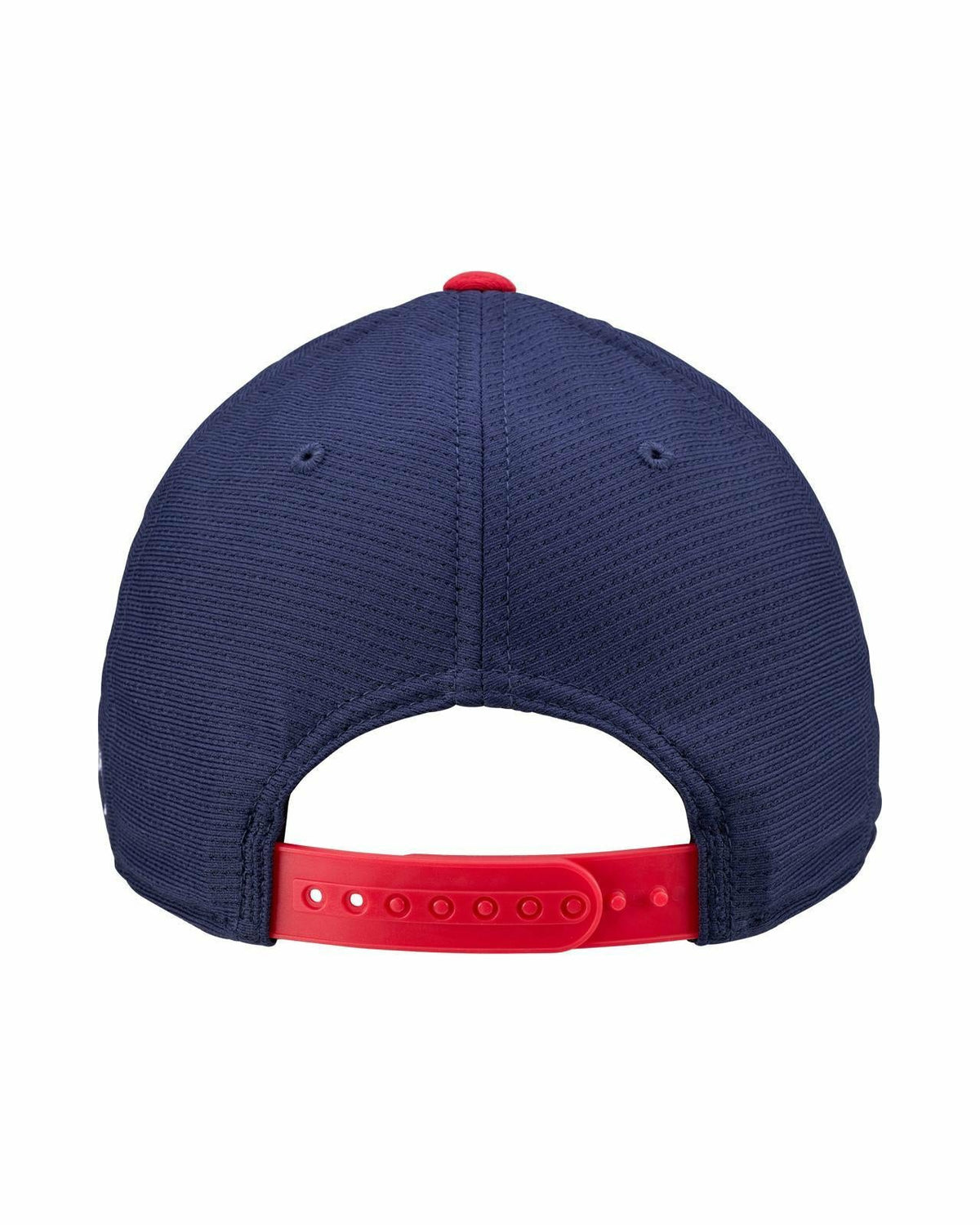 Unisex Adjustable Red and Navy Hat with Embroidered Clover Logo