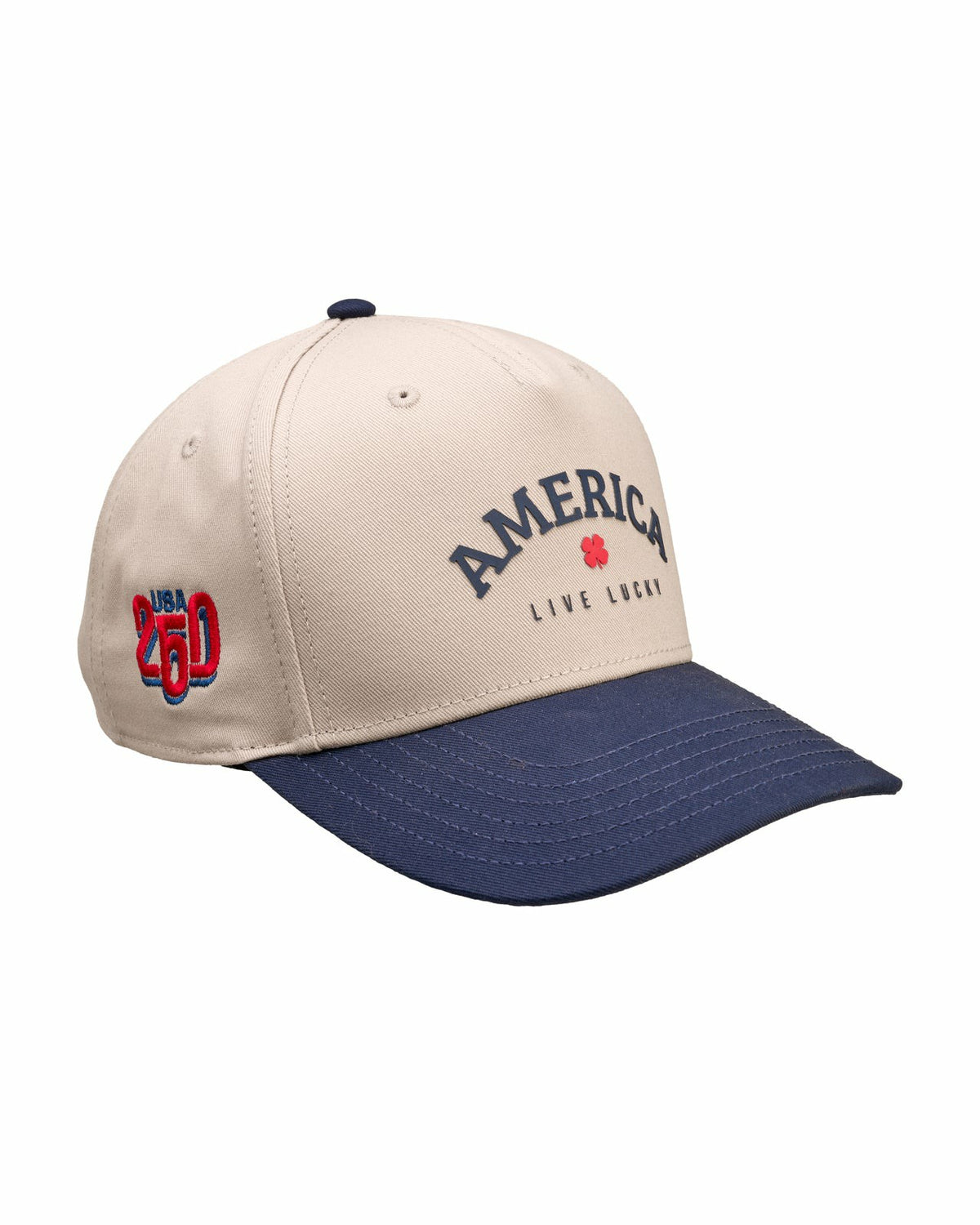 Unisex Adjustable Navy and Tan USA Flag Patriotic Hat