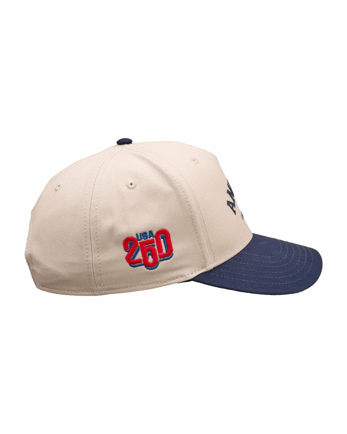 Unisex Adjustable Navy and Tan USA Flag Patriotic Hat