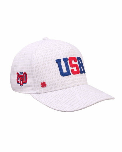 Unisex Adjustable White USA Flag Patriotic Hat