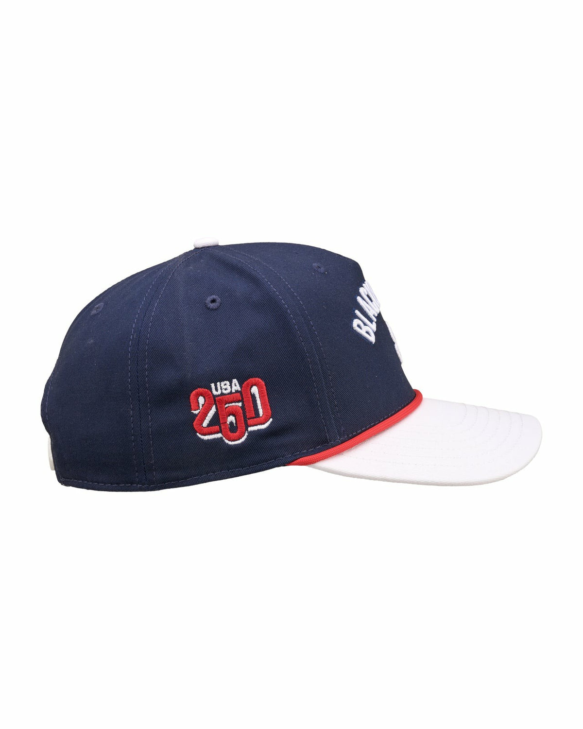Vintage-Inspired Patriotic Navy Hat with White Brim