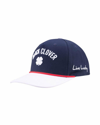 Vintage-Inspired Patriotic Navy Hat with White Brim