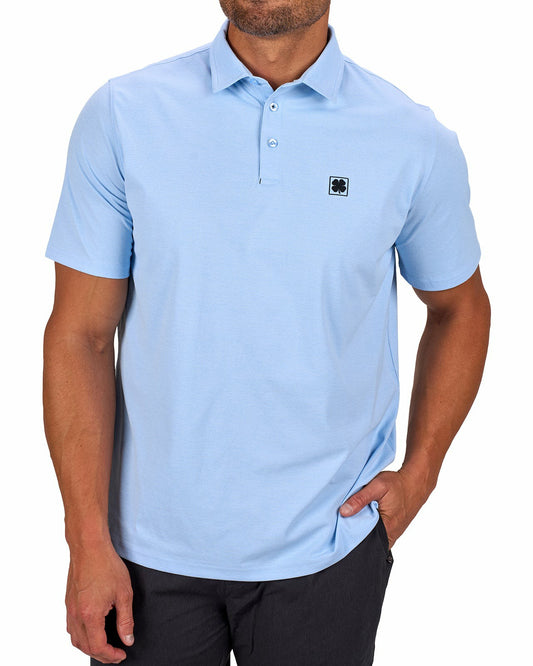 Men's Comfortable Light Blue Performance Polo for Golf or Business