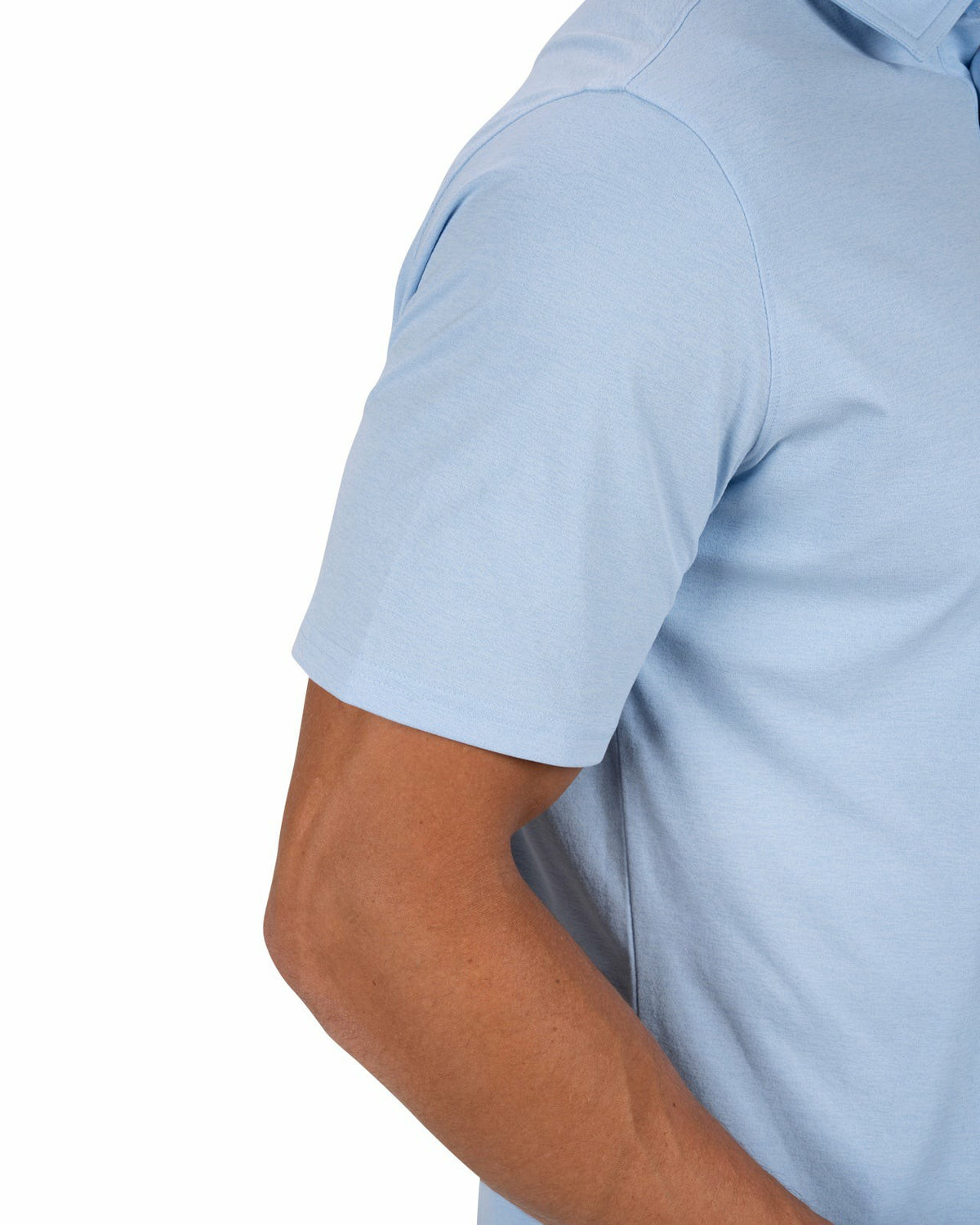 Men's Comfortable Light Blue Performance Polo for Golf or Business