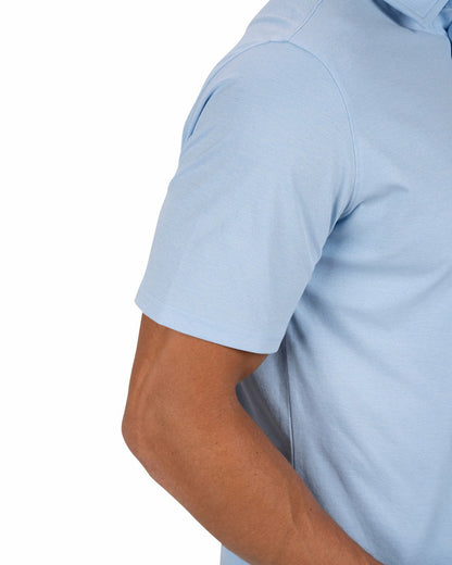 Men's Comfortable Light Blue Performance Polo for Golf or Business
