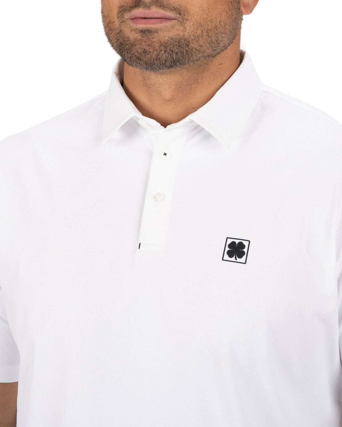 Men's Comfortable White Performance Polo for Golf or Business