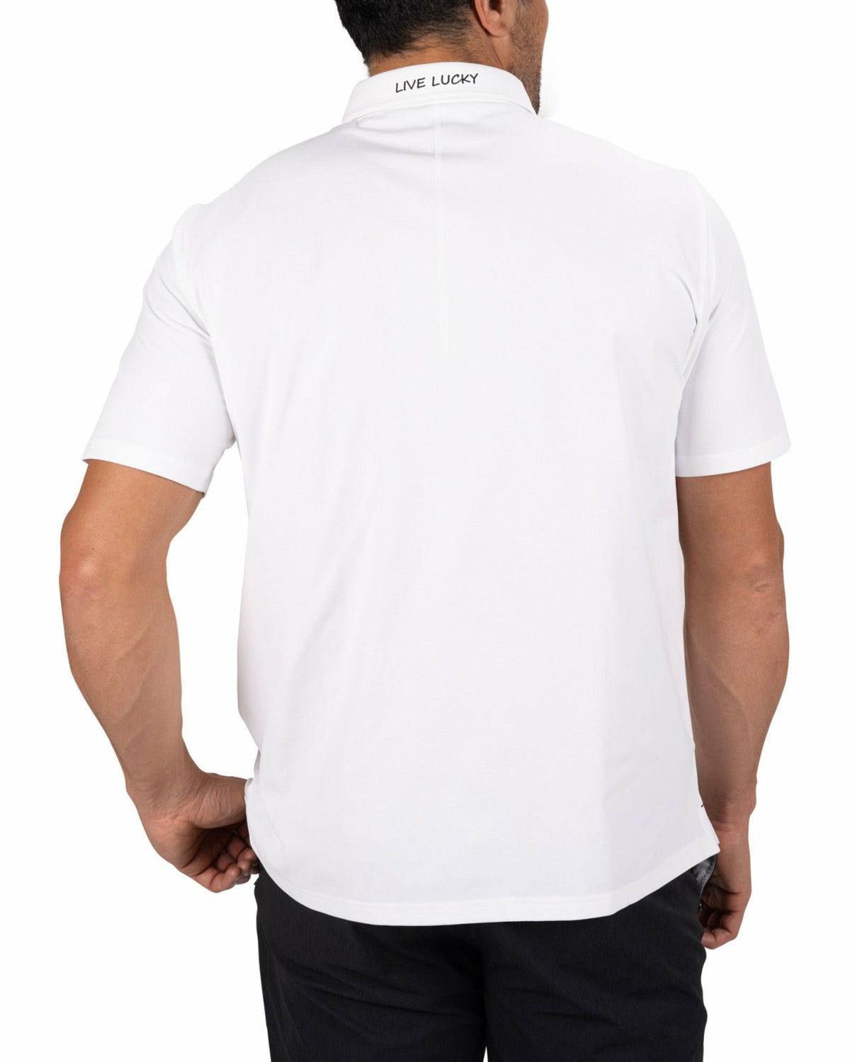 Men's Comfortable White Performance Polo for Golf or Business