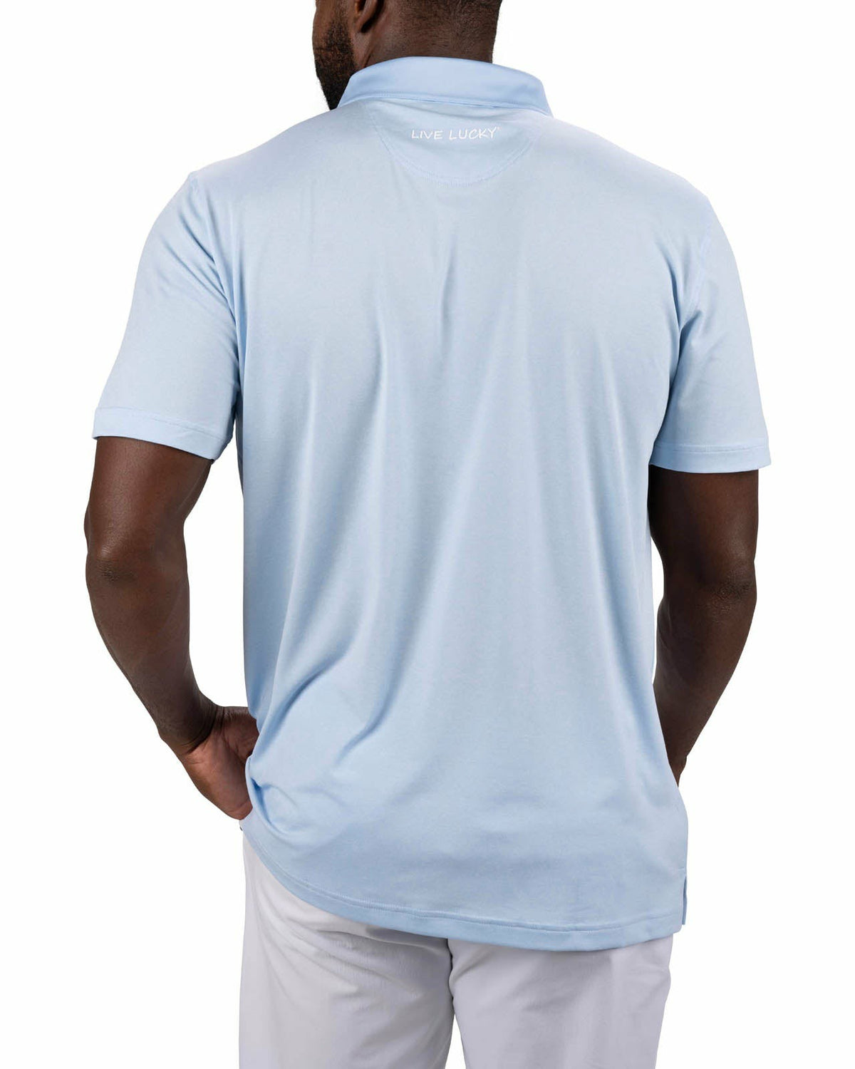 Classic Men's Light Blue Golf Polo with Cooling & Breathability