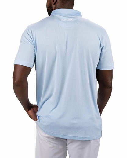 Classic Men's Light Blue Golf Polo with Cooling & Breathability