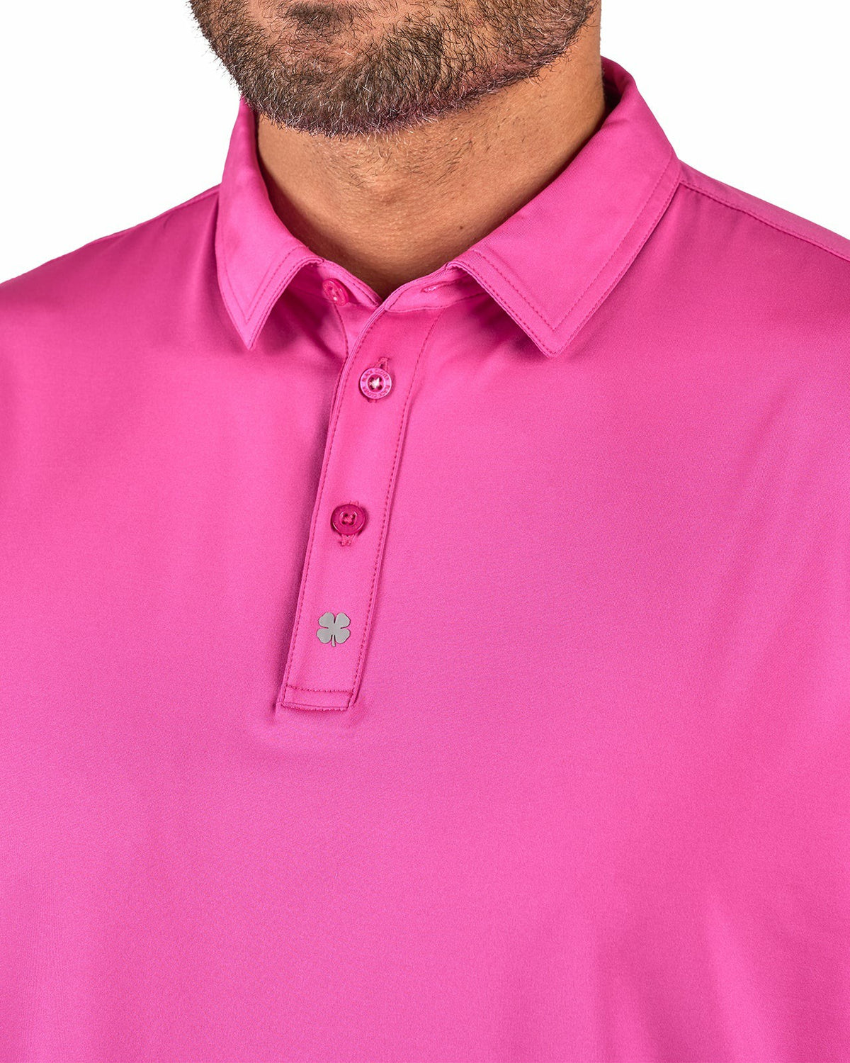 Men's Pink Soft Performance Polo for Golf or Business