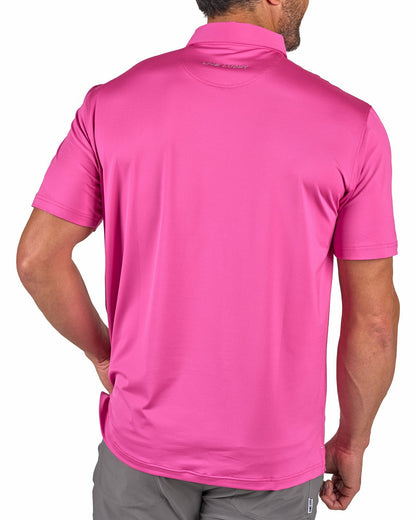 Men's Pink Soft Performance Polo for Golf or Business