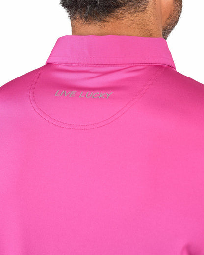 Men's Pink Soft Performance Polo for Golf or Business